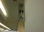 Satin stainless steel toilet signs
