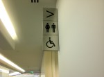 Satin stainless steel toilet signs